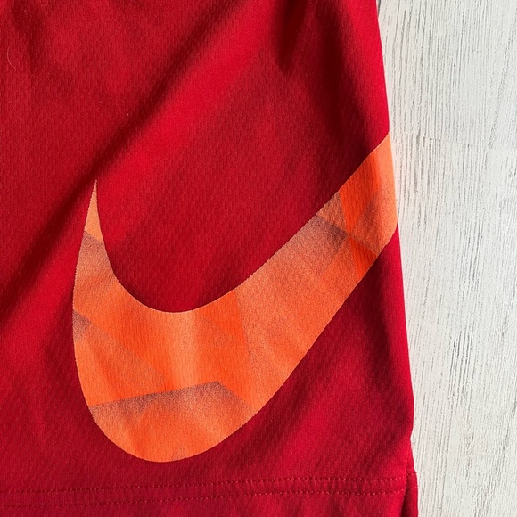 Nike HBR Marble Swoosh Basketball Training Shorts Red Black Mens 2XL EUC - Picture 2 of 15